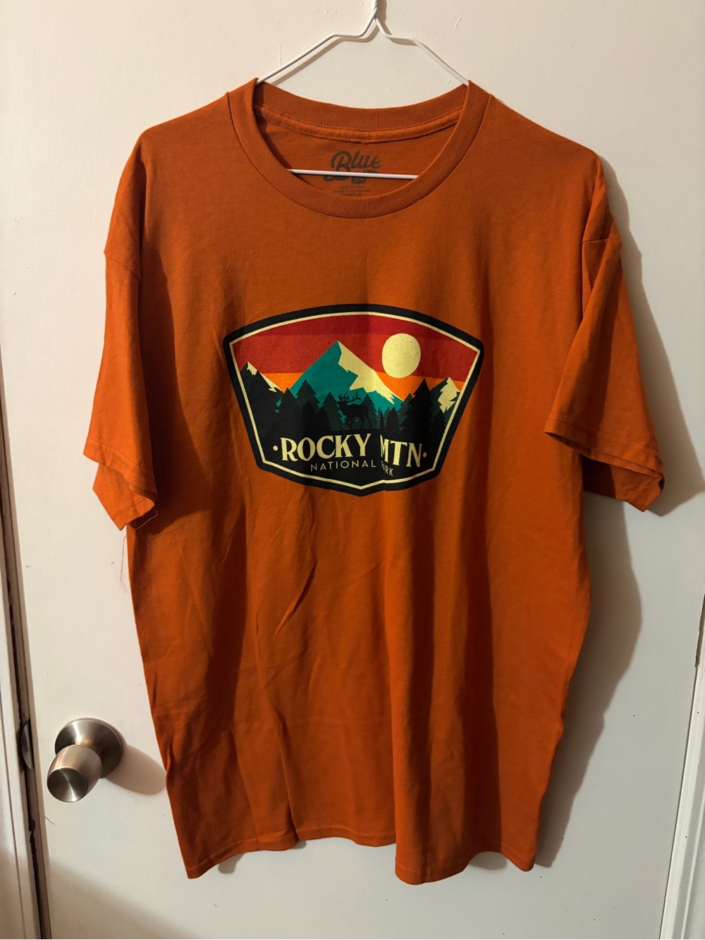 NWOT Men’s Blue 84 Large Rocky Mtn Orange Short-Sleeve Tee Tote16